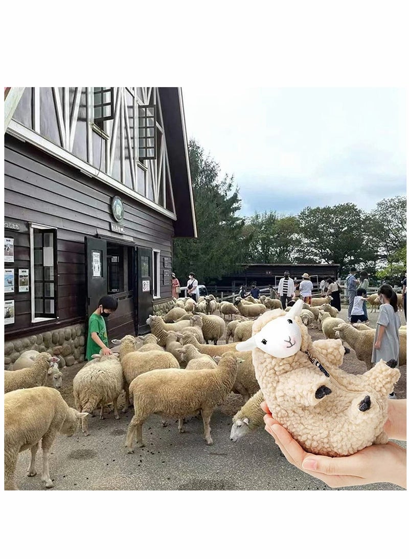 KASTWAVE Plushies, Plush Figures, Shaved Sheep, Funny Lamb Stuffed Animal, Cute Plushie, Sleeping Pet Buddy, Best Birthday Gift for Women Girls Boys Teens, Small Plush Toy, Decor - Image 5