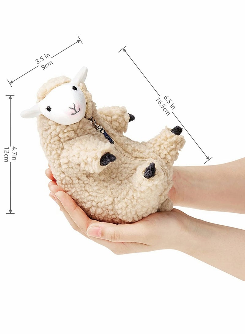 KASTWAVE Plushies, Plush Figures, Shaved Sheep, Funny Lamb Stuffed Animal, Cute Plushie, Sleeping Pet Buddy, Best Birthday Gift for Women Girls Boys Teens, Small Plush Toy, Decor - Image 2