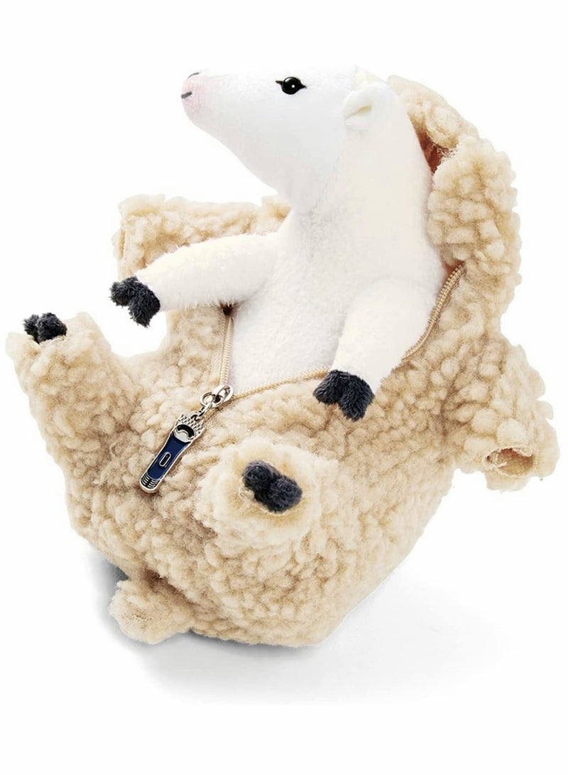 KASTWAVE Plushies, Plush Figures, Shaved Sheep, Funny Lamb Stuffed Animal, Cute Plushie, Sleeping Pet Buddy, Best Birthday Gift for Women Girls Boys Teens, Small Plush Toy, Decor - Image 3