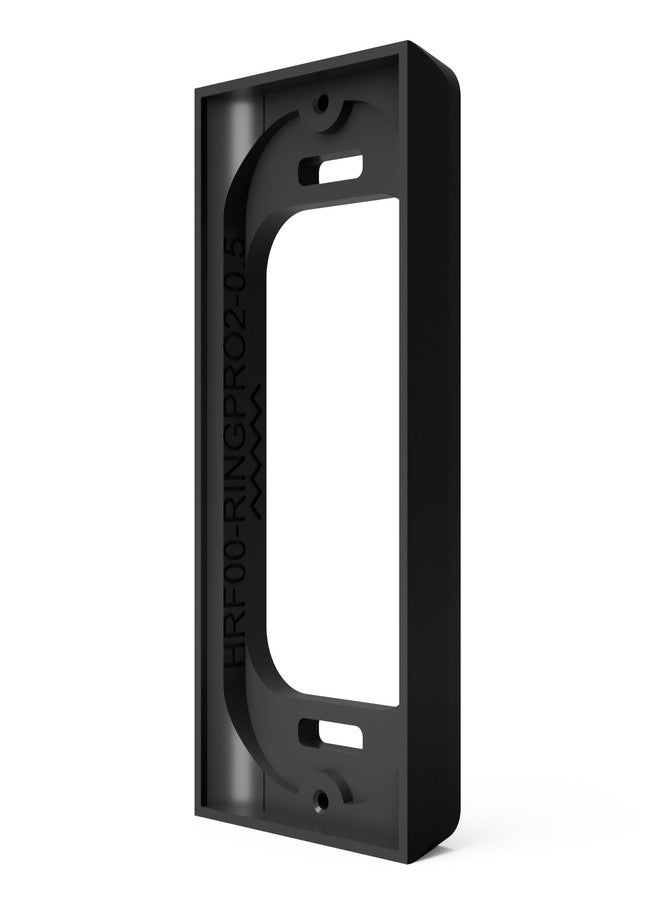 Hidden River Lab Genuine Mounting Spacer for Ring Wired Doorbell PRO (Formerly Ring PRO2) - Premium Adapter Bracket - Black - Image 1