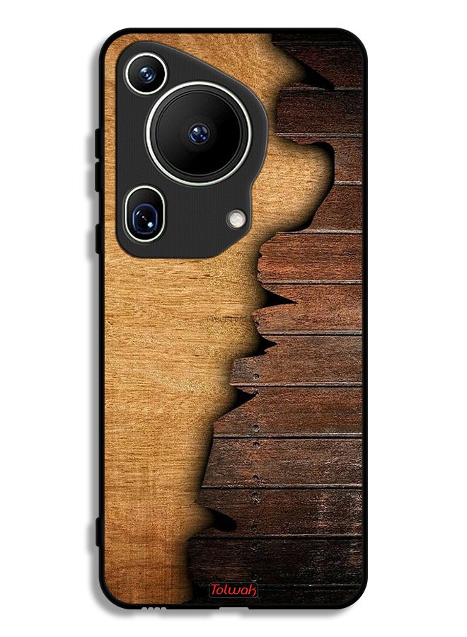 Tolwak Huawei Pura 70 Ultra Protective Case Cover Vintage Wood Pattern - Image 1