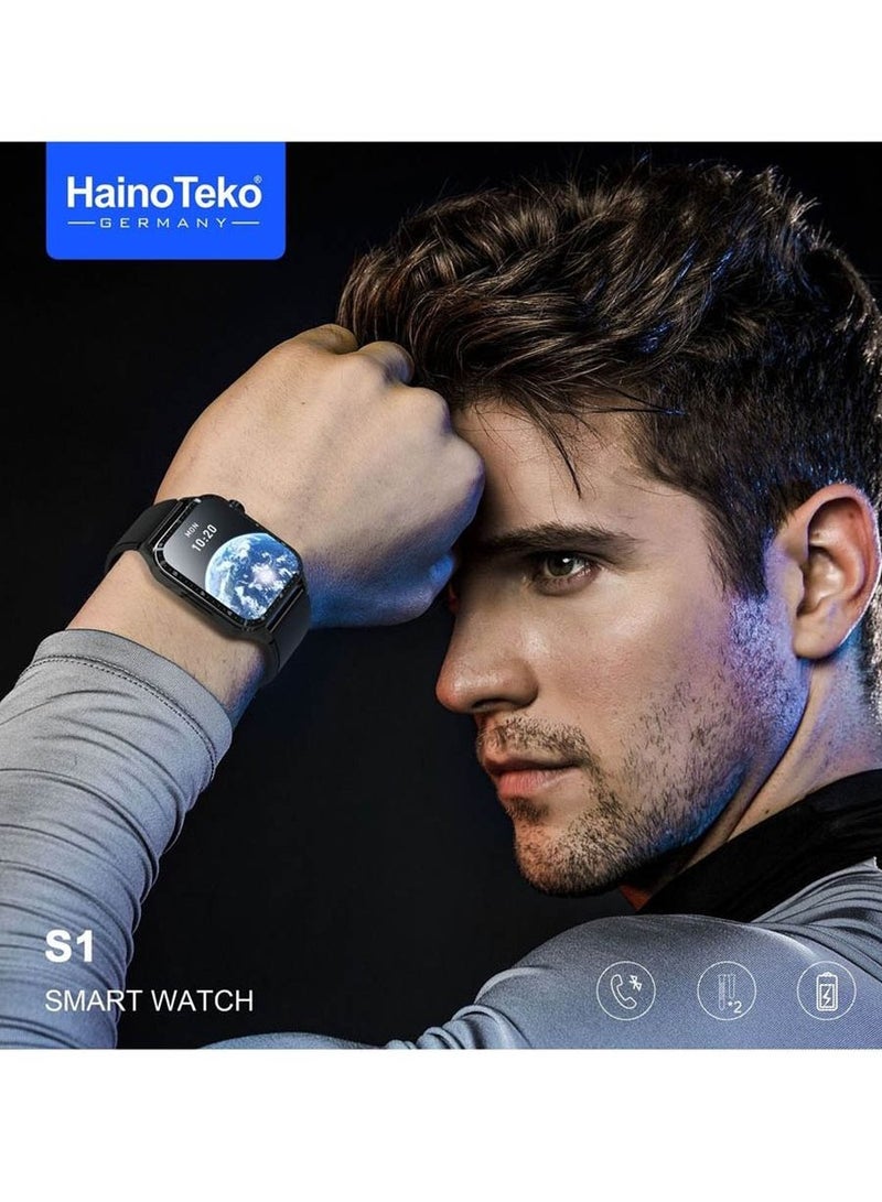 Haino Teko Haino Teko Germany S1 Smartwatch with two Strap and Wireless Magnetic Charger for Men's and Boy's - Image 4