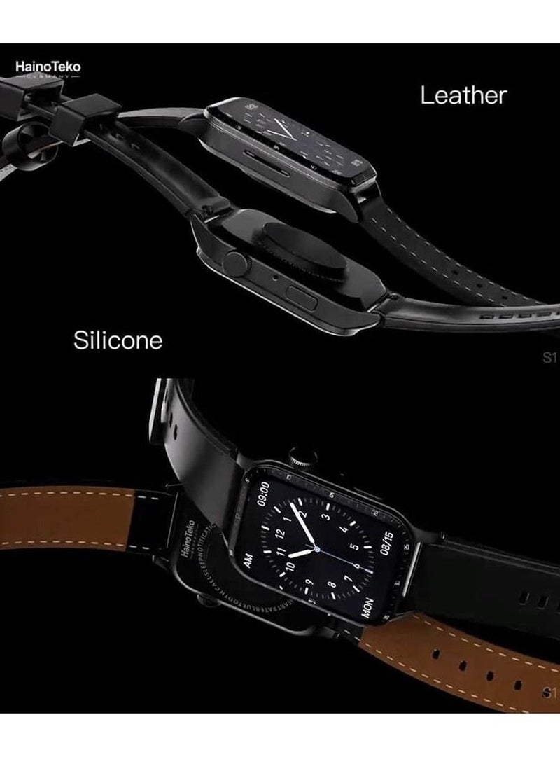 Haino Teko Haino Teko Germany S1 Smartwatch with two Strap and Wireless Magnetic Charger for Men's and Boy's - Image 2