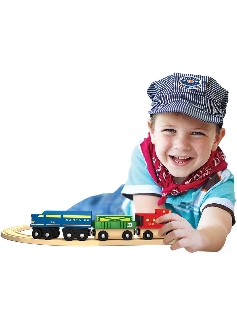 MasterPieces MasterPieces Wood Train Sets  Lionel Santa Fe Cargo 3 Piece Train Set  Officially Licensed Toddler  Kids Toy Assorted  - Image 4
