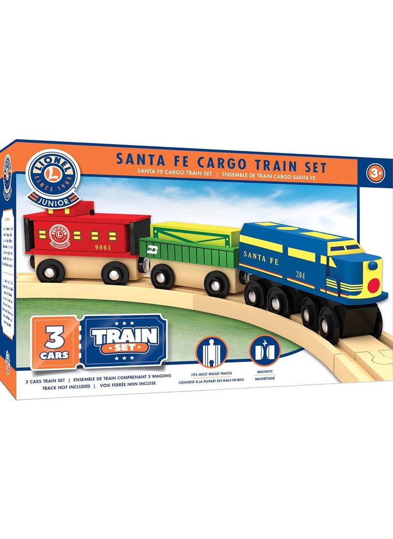 MasterPieces MasterPieces Wood Train Sets  Lionel Santa Fe Cargo 3 Piece Train Set  Officially Licensed Toddler  Kids Toy Assorted  - Image 3
