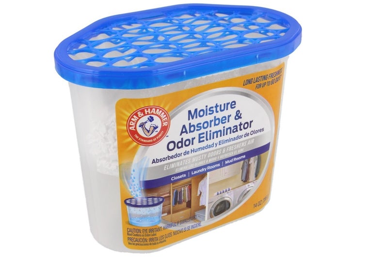 Arm & Hammer Moisture Absorber & Odor Eliminator 14oz Tub  3 Pack - Eliminates Musty Odors & Freshens Air for Closets  Laundry rooms  Mud Rooms  white - Image 3