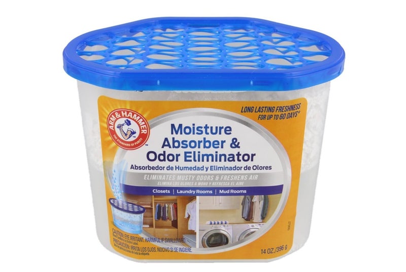 Arm & Hammer Moisture Absorber & Odor Eliminator 14oz Tub  3 Pack - Eliminates Musty Odors & Freshens Air for Closets  Laundry rooms  Mud Rooms  white - Image 2