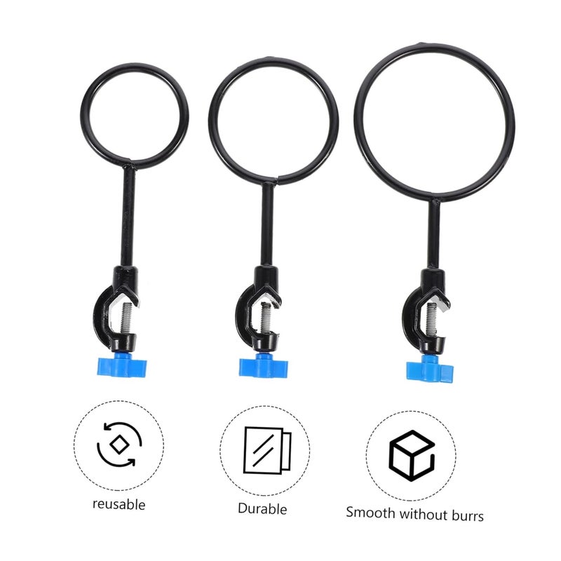 GANAZONO 3 قطع حامل المختبر المعدني المشبك الداعم للكؤوس والقوارير مختبر الكيمياء والأحياء - Image 4