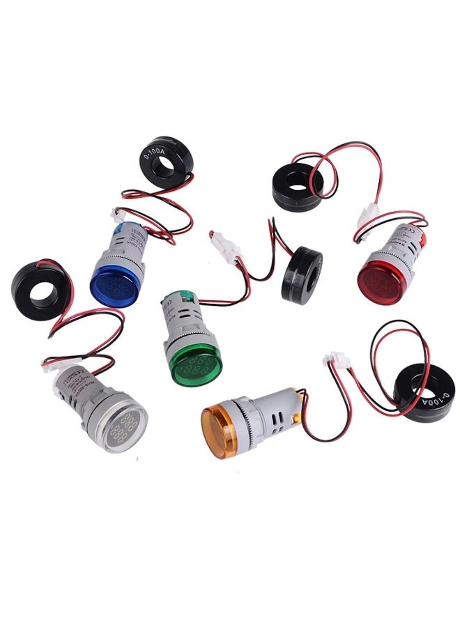 melfi Digital Dual Voltmeter Ammeter Ampere Voltage Current Meter Indicator Signal Warning Lights - Image 5
