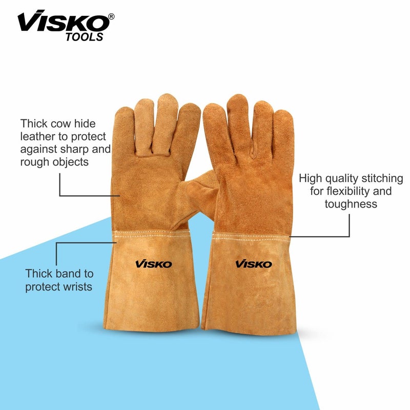 Visko Tools Visko VLB 025 Tool Kit With Carpenters Apron Tool Bag 10 Pockets Belt Welding Hand Gloves  - Image 2