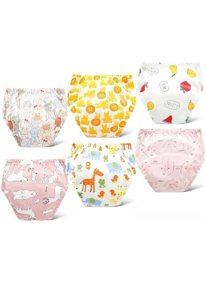Gonice - Vary Mark 6-Pack Baby Training Pants Eco-Friendly - Breathable, Reusable Diapers for Boys & Girls, Strong Absorbency, Fits 2-4 Years (12KG-18KG), Washable Cotton Underwear,Washable Cotton Diapers - Image 1