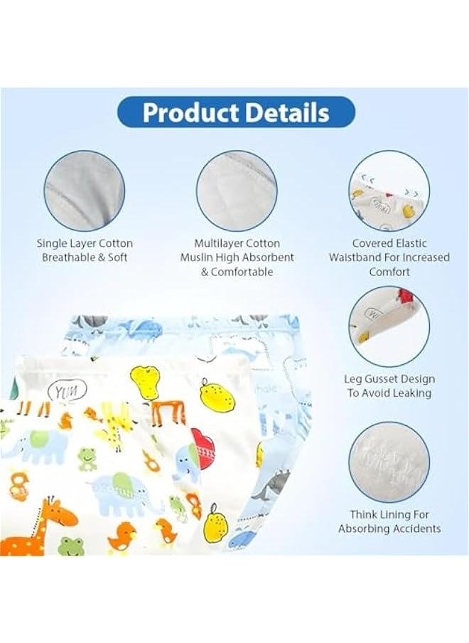 Gonice - Vary Mark 6-Pack Baby Training Pants Eco-Friendly - Breathable, Reusable Diapers for Boys & Girls, Strong Absorbency, Fits 2-4 Years (12KG-18KG), Washable Cotton Underwear,Washable Cotton Diapers - Image 1