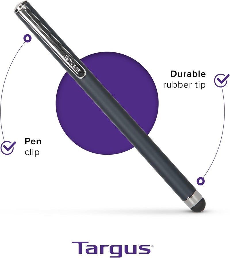 targus Stylus Pen for Tablets, iPad, Smartphones and ALL Touchscreen devices with Slim Durable Rubber Tip, Black (AMM01TBUS) - Image 4