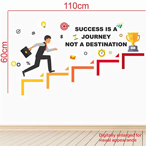 StickMe 'Success is a Journey - Office Inspirational Motivational Quotes Wall Sticker' (Multi Colour, Vinyl - 100cm X 55 cm)-Peel And Stick - Image 3