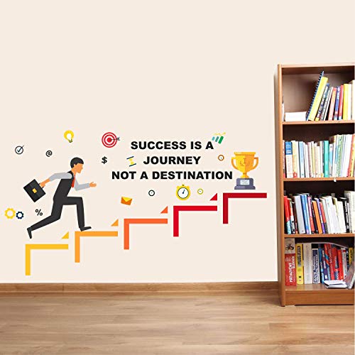 StickMe 'Success is a Journey - Office Inspirational Motivational Quotes Wall Sticker' (Multi Colour, Vinyl - 100cm X 55 cm)-Peel And Stick - Image 5
