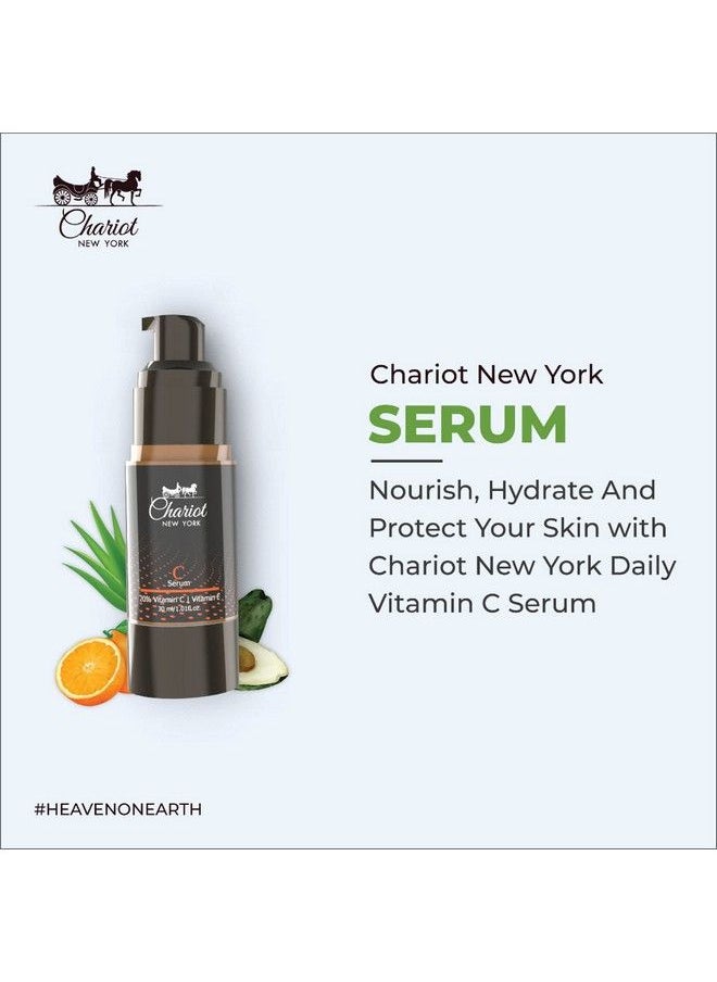 Chariot New York مصل الوجه بفيتامين سي بنسبة 20%؛ يغذي ويرطب؛ غير دهني ؛ مكافحة الشيخوخة 30 مل  - Image 3