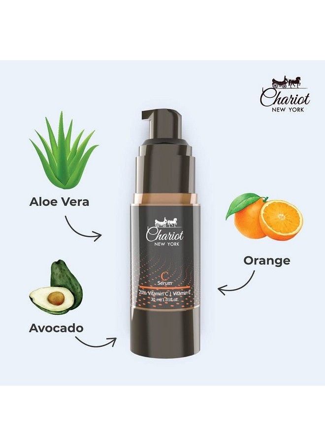 Chariot New York مصل الوجه بفيتامين سي بنسبة 20%؛ يغذي ويرطب؛ غير دهني ؛ مكافحة الشيخوخة 30 مل  - Image 4