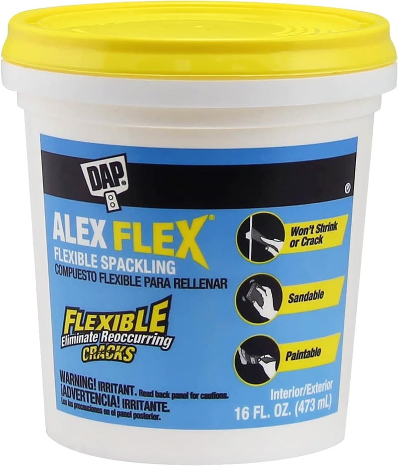Dap Alex Flex Flexible Spackling, White, 16 Oz (7079818742) - Image 1