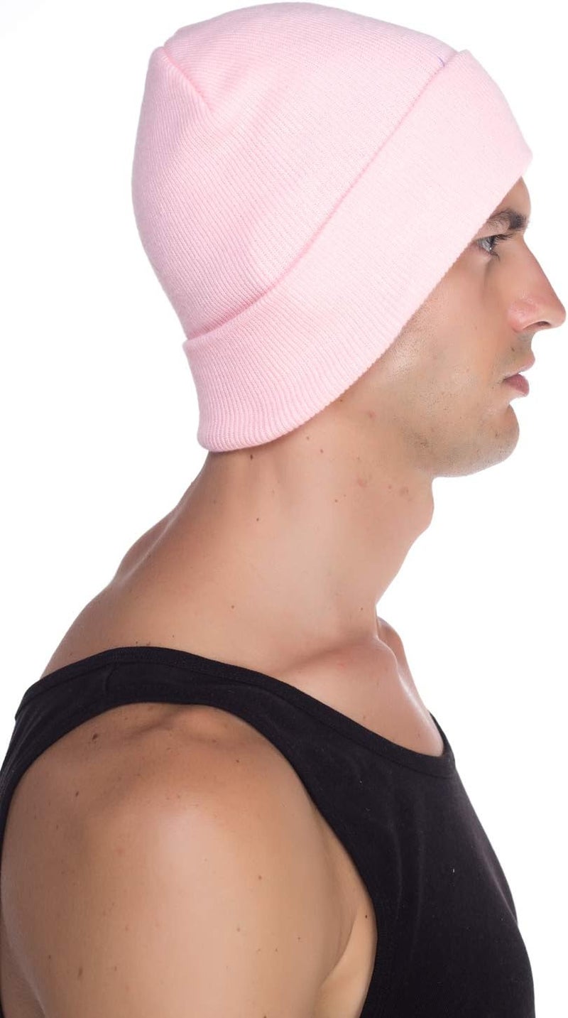 Top Level Beanie Men Women - Unisex Cuffed Plain Skull Knit Hat Cap - Image 5