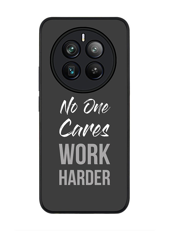Stylizedd جراب بحافة سوداء متينة لهاتف Realme 12 Pro / Realme 12 Pro Plus 5G، جراب رفيع وناعم من مادة TPU المرنة - Work Harder  - Image 1