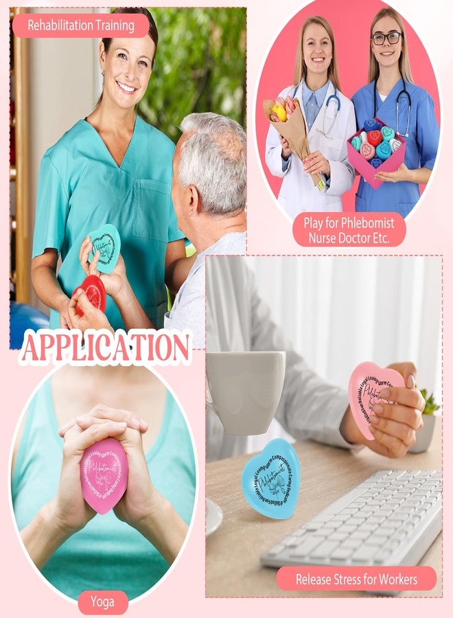 Arrowbash كرات تخفيف التوتر على شكل قلب من آروباش، 20 قطعة، هدية شكر وتقدير لممرضات سحب الدم، كرات متعددة الألوان لتخفيف التوتر، هدايا لمساعدي التمريض وفريق العمل الطبي للبالغين - Image 5