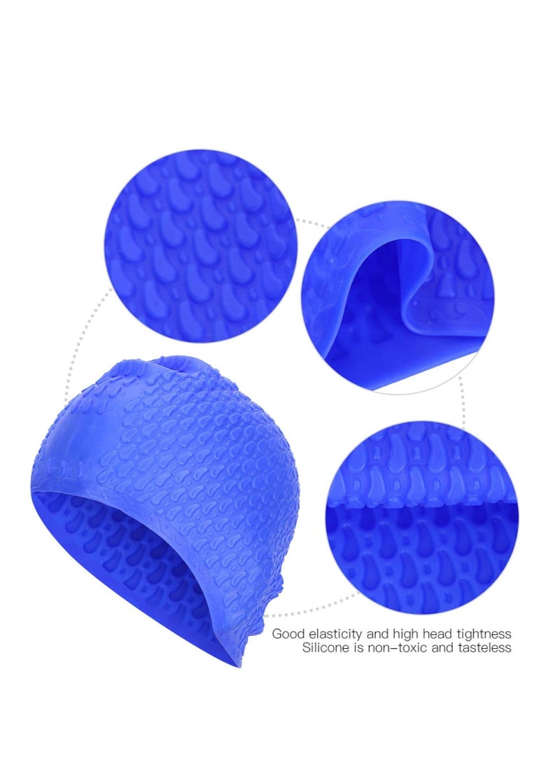 MUMS PLANET - Silicone Swim Cap With High Performance Material And Hydrodynamic Shape One Size Fits All For Adults - Multi Color - Image 1
