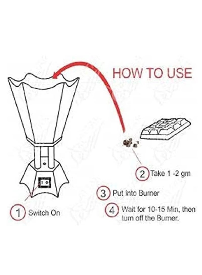 Portable electric incense burner. Antique Arabic resin and oud incense holder, aromatherapy diffuser for yoga, spa, aromatherapy, and home and office decor. - Image 3