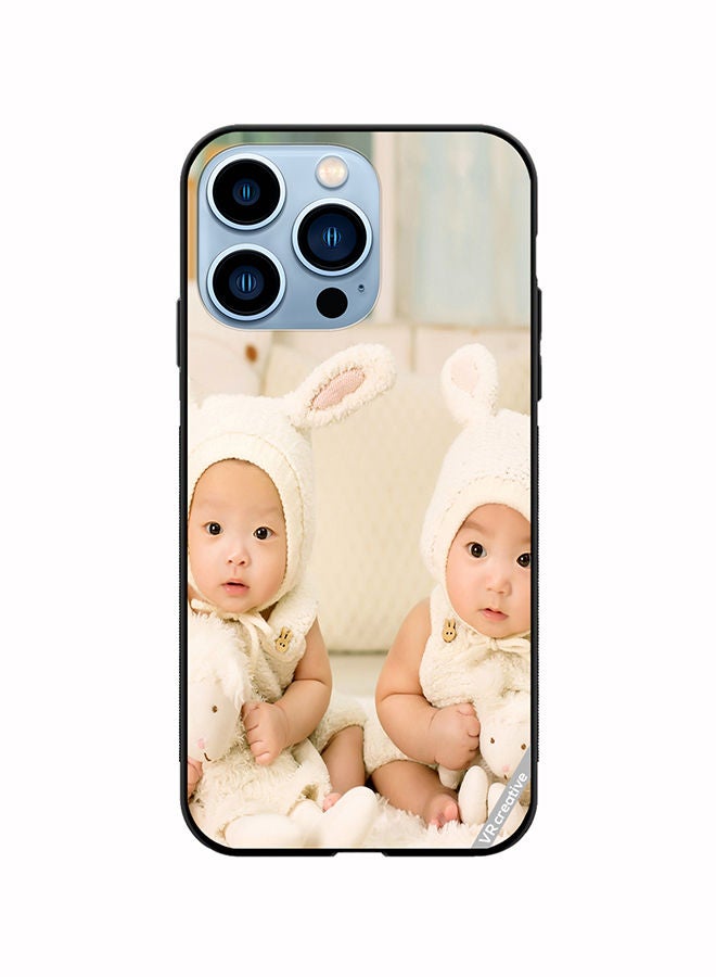 VR CREATIVE Protective Case Cover For Apple iPhone 14 Pro Max Twin Babies Design Multicolour - Image 1
