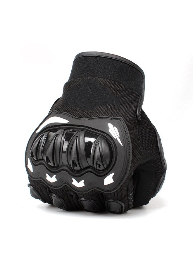 ركوب الدراجات النارية في الهواء الطلق كامل إصبع قفازات واقية للرجال تكتيكية غير انزلاق قفازات سباق التنفس للصيد التخييم التسلق - Image 4