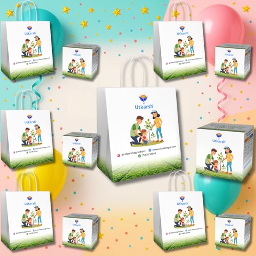 Utkarsh Seasonal Vegetable DIY Kit with Gift Bags for Gifting | Best Return Gift on Kids Birthday Party | Eco-Friendly, Easy-to-Grow Kit for Home & Kitchen Gardening | Pack of 6 - Image 1