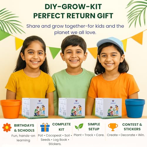 Utkarsh Seasonal Vegetable DIY Kit with Gift Bags for Gifting | Best Return Gift on Kids Birthday Party | Eco-Friendly, Easy-to-Grow Kit for Home & Kitchen Gardening | Pack of 6 - Image 5