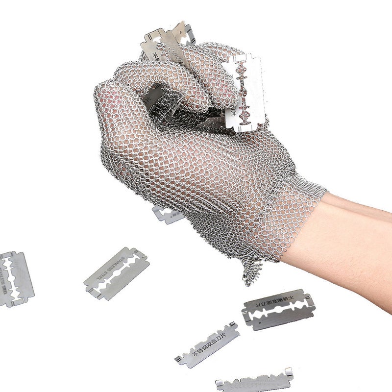 High-quality 304L Stainless Steel Mesh Knife Cut Chain Mail Protective Glove for Kitchen Butcher Working Safety S(right hand) - Image 4
