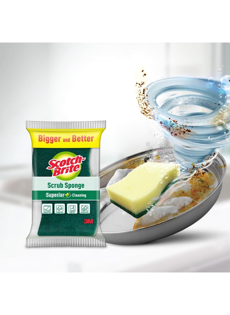 Scotch Brite ScotchBrite Scrub Sponge Ideal for dishwash Liquid 2N Pack of 6 10cm X 6cm  - Image 3
