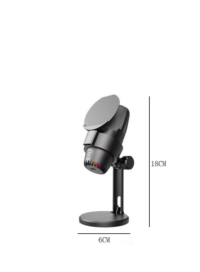 Condenser Microphone, DMG Gaming Microphone on Mac/PS4/PS5, USB Microphone for PC with RGB, Touch Mute, Plug and Play, Gain knob & Monitoring Mic for Recording, Streaming, Podcasts, YouTube, Twitch  - Image 2