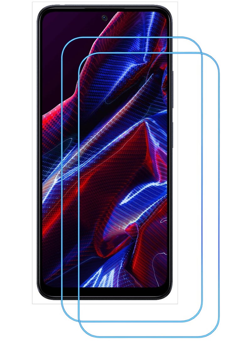 ACLIX 2 Pieces Antistatic ESD Dustproof Premium Quality High Definition Clear Tempered Glass Screen Protector Designed For Xiaomi Poco X5 - Image 1