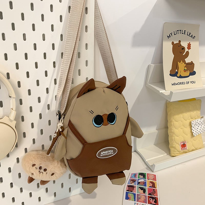 Small Bag Female Cute Funny Student Shoulder Bag Japanese Ins Cute Girl All-Match Crossbody Bag Mobile Phone Bag - Image 1