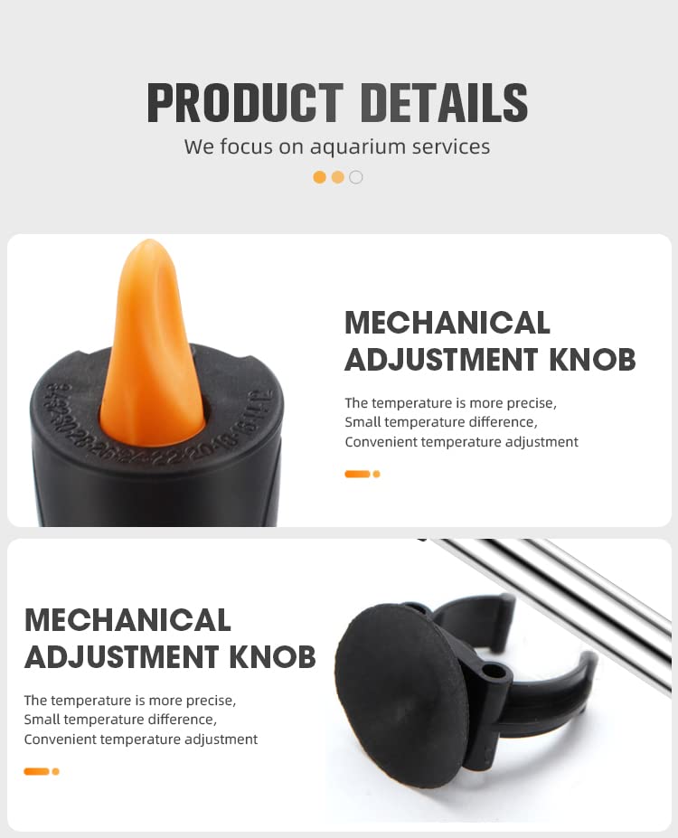 VAYINATO Rs Electricals Break Proof Stainless Steel Rod Aquarium Fish Tank Heater With Free Sticker Thermometer (100 Watts - Suitable For 2 Feet Tank) - Image 4