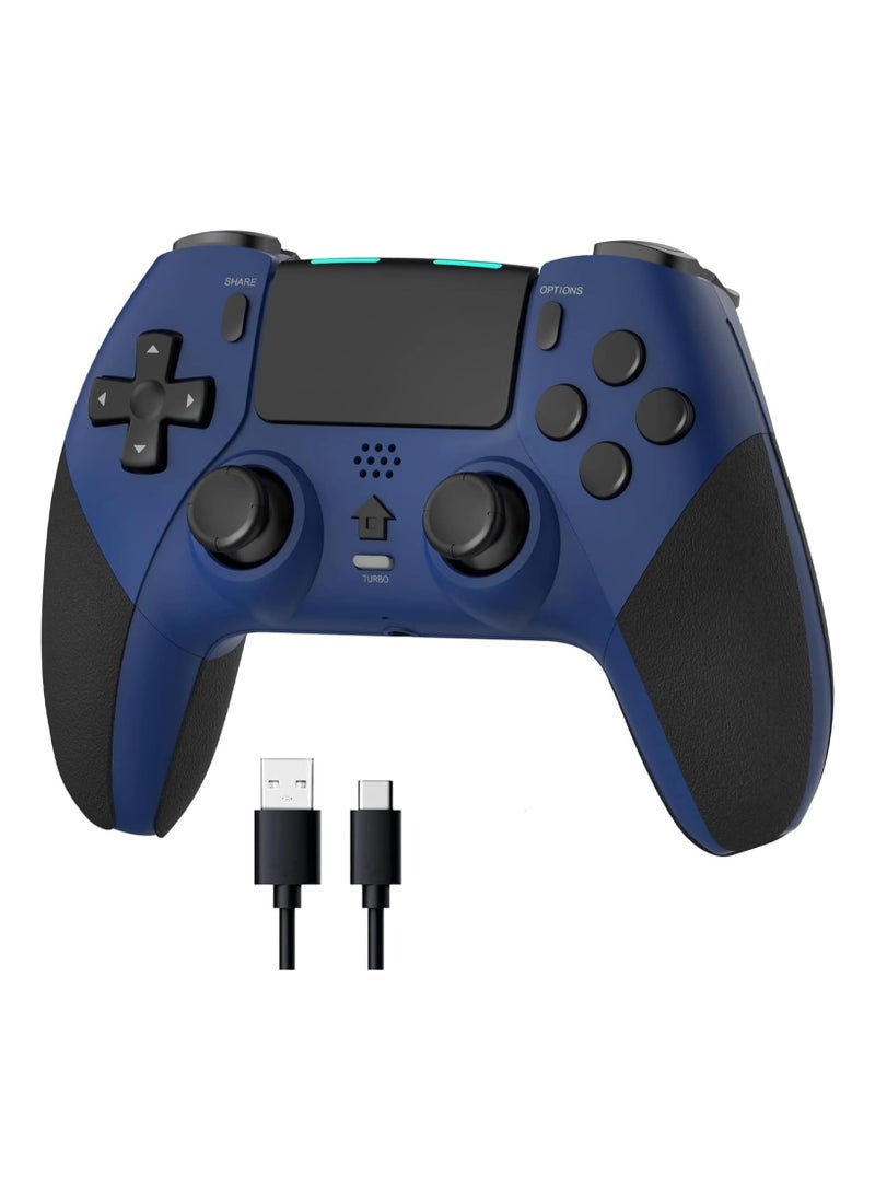 Generic Wireless Pro Controller for PS4 Controller, Game Controller Compatible with Playstation 4/Slim/Pro/PC,Built-in 800mAh Rechargeable Battery (Blue & Black)  - Image 1