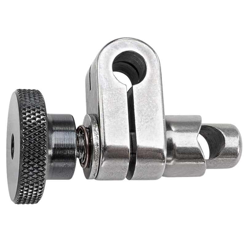 Starrett Magnetic Base Indicator Holder Snug with Dual 0.25" Holes, Silver - Compatible with 196/650/651 Series - 657S - Image 1