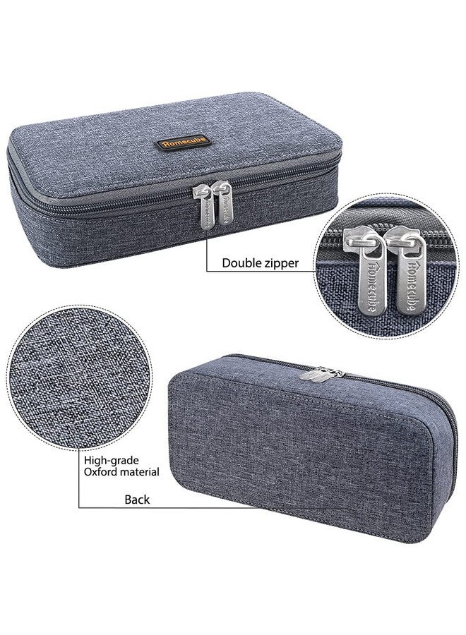 Homecube Pencil Case Large Capacity Pen Marker Holder Pouch Box Makeup Bag Oxford Cloth Big Storage Stationery Organizer With Zipper For School Office - Dark Gray - Image 5
