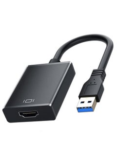 JAJEEK USB to HDMI Adapter, USB 3.0 to HDMI Video Graphics Cable Converter for PC, Laptop, Desktop | Supports Multi-Display Output to Monitor, Projector, HDTV | Compatible with Windows 7/8/10 | Plug & Play Installation | Not for Mac/Chromebook  - Image 1