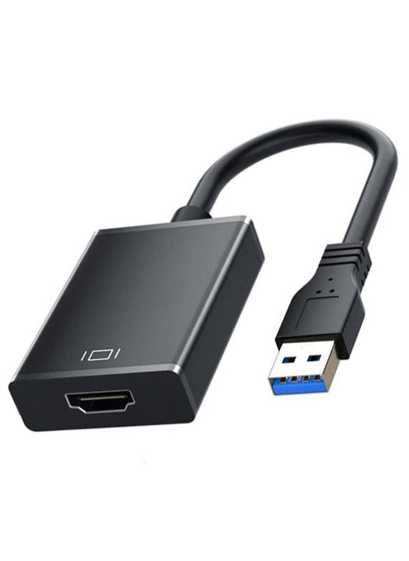 JAJEEK - USB to HDMI Adapter, USB 3.0 to HDMI Video Graphics Cable Converter for PC, Laptop, Desktop | Supports Multi-Display Output to Monitor, Projector, HDTV | Compatible with Windows 7/8/10 | Plug & Play Installation | Not for Mac/Chromebook - Image 1