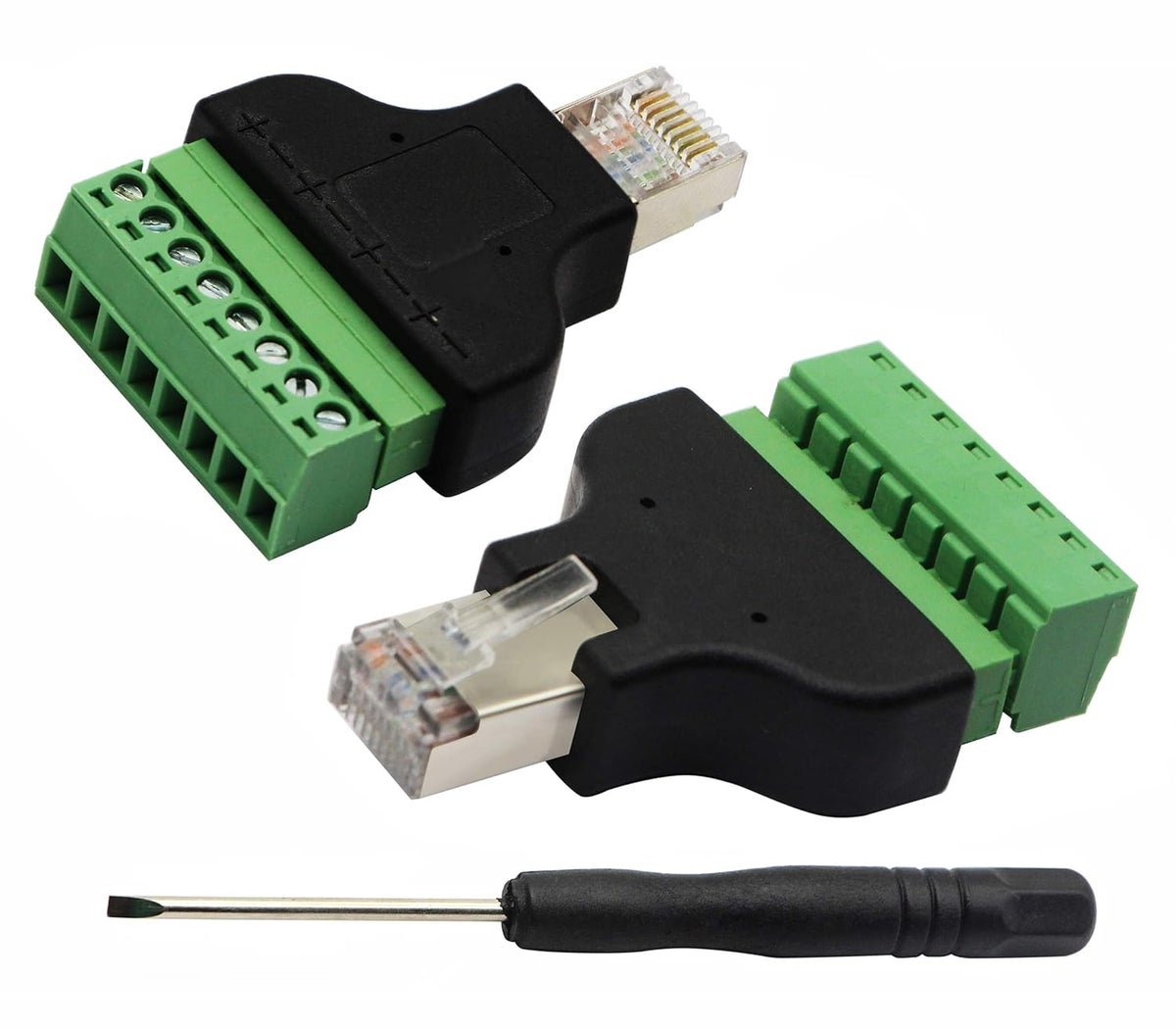 zdyCGTime RJ45 Male Plug to 8P 8C Female Bolt Screw Type terminals ...