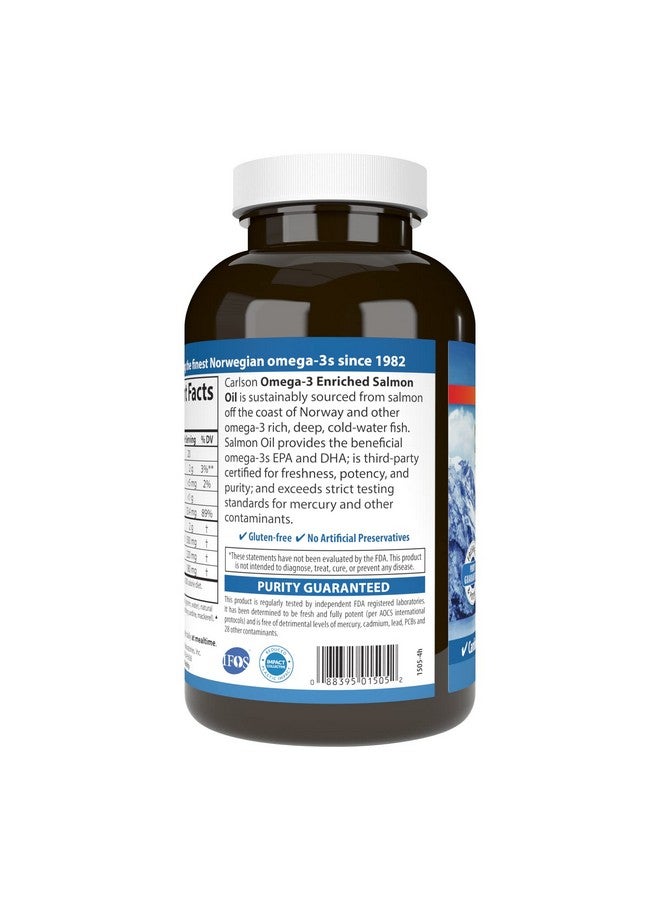 كارلسون - زيت السلمون، 500 ملغ من أحماض أوميجا 3 الدهنية، النرويجية، لصحة القلب والدماغ والمفاصل، 300 كبسولة هلامية - Image 3