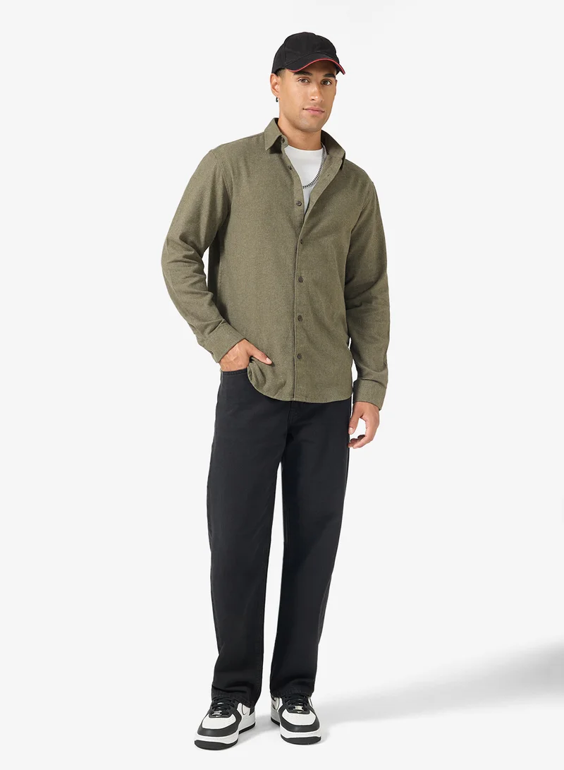 JJ Rebel  solid Regular Fit Shirt for Men | Best Price UAE