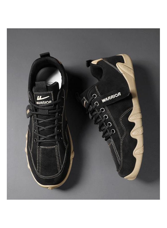 Warrior Men's Fashionable Outdoor Walking Leather Sports Casual Shoes - Image 1