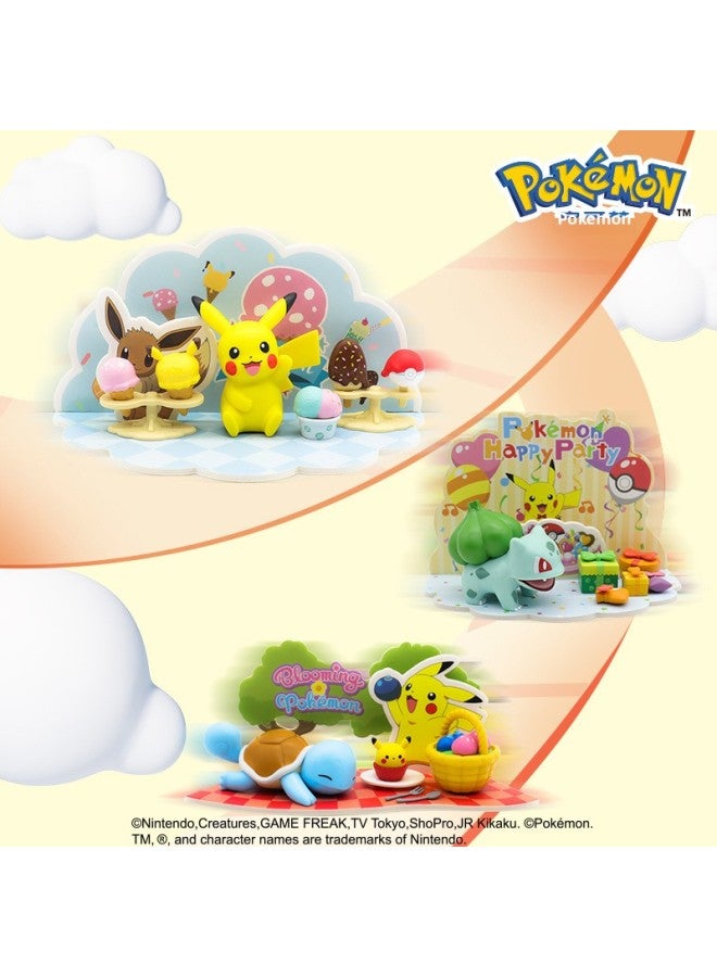 دمية Baokemeng Pokemon Ball Scene Pikachu النموذجية الأكثر مبيعًا في تايوان، لعبة صندوق أعمى مصنوعة يدويًا - اللون: مجموعة مشهد صغير لبذور الضفدع الرائعة (ترخيص حقيقي) - Image 2