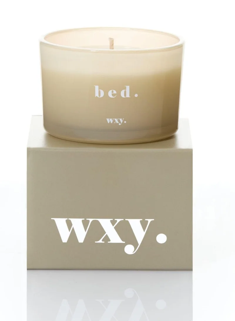 WXY Classic 3oz Candle - Bed- Warm Musk and Black Vanilla - Glass base -premium scented candle -