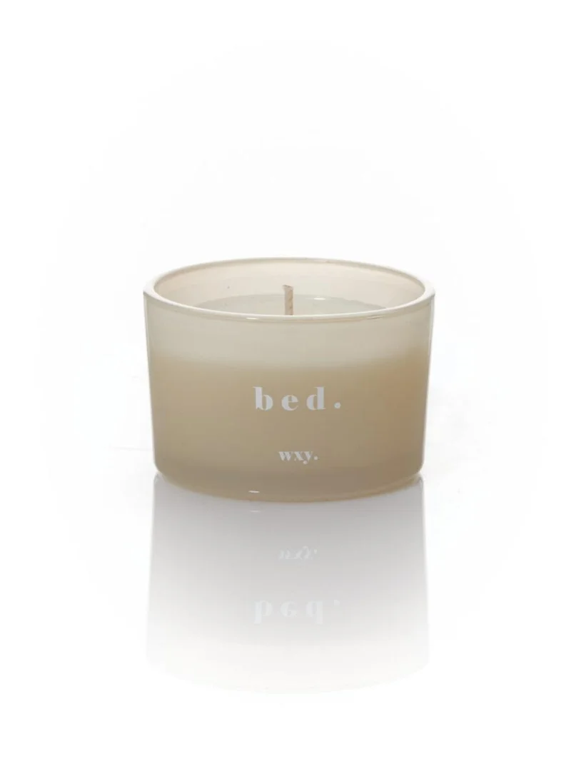 WXY Classic 3oz Candle - Bed- Warm Musk and Black Vanilla - Glass base -premium scented candle -