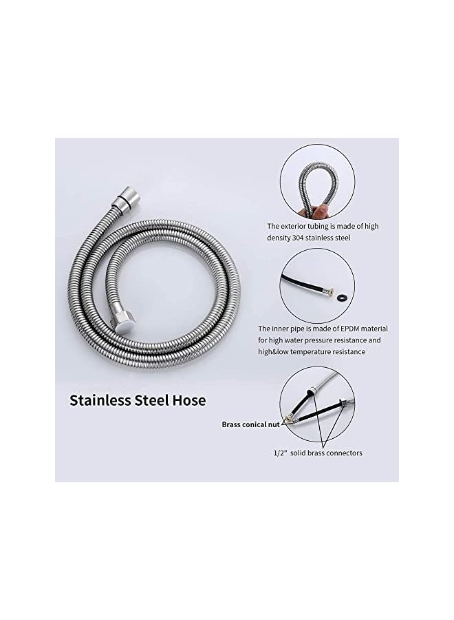 The Bros مجموعة شطاف الإخوة - رشاش بيديت للمرحاض - رشاش دش محمول مع خرطوم ستانلس ستيل عالي الجودة للحمام - 3 أوضاع لضغط الماء القابل للتعديل مع منظمات التدفق - Image 3